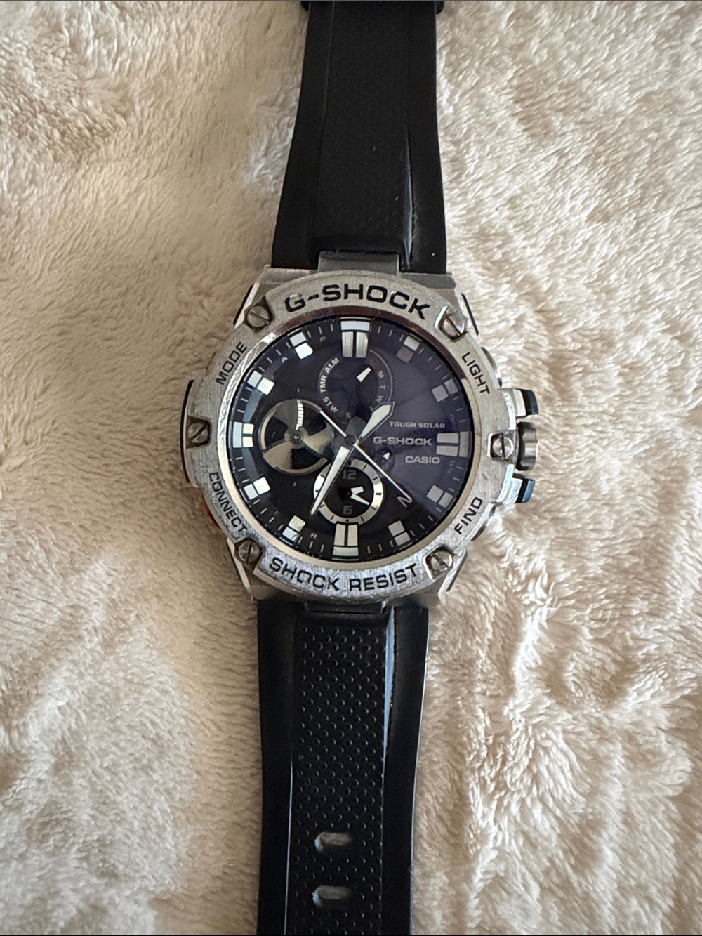 Casio G-Shock Tough Solar Black & Silver Watch GST-B100